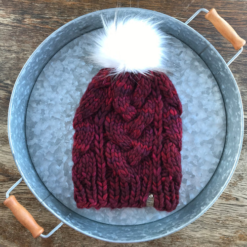 Adult Merino Delta Cable Beanie 26