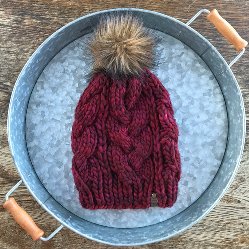 Adult Merino Delta Cable Beanie 27
