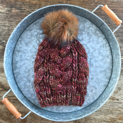 Adult Merino Delta Cable Beanie 28