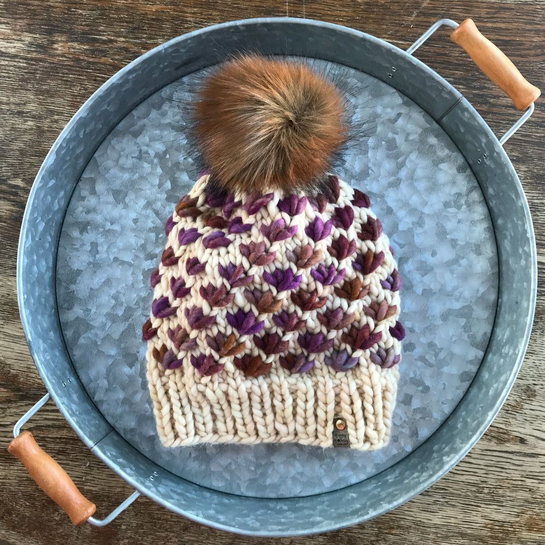 Adult Merino Lotus Beanie 6