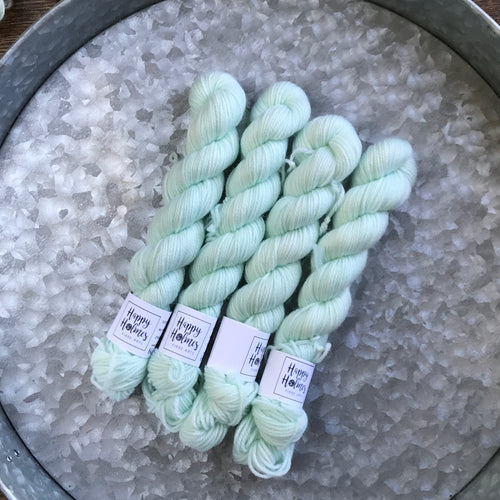 Black Light Blue Mini Skein 80/20 sock