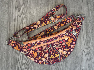 Plum with Leaves and Vines Fanny Pack Medium