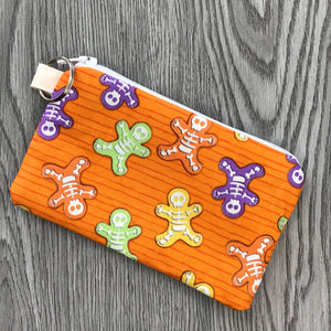 Lil Cutie Pouch - Orange skeletons