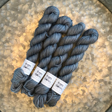 Load image into Gallery viewer, Storm Grey Mini Skein 80/20 sock