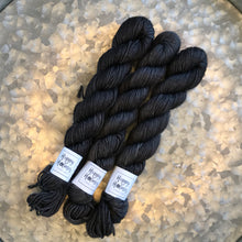 Load image into Gallery viewer, Black Mini Skein 80/20 sock