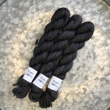 Load image into Gallery viewer, Black Mini Skein 80/20 sock