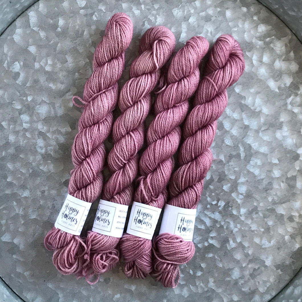 Antique Mauve Mini Skein 80/20 sock