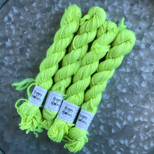 Load image into Gallery viewer, Mini Skein DK - Fluorescent Yellow