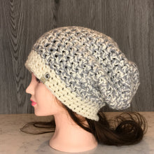 Load image into Gallery viewer, Slouchy Beanie - Adult cream / taupe CR7