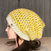 Load image into Gallery viewer, Slouchy Beanie - Adult black and neon CR3