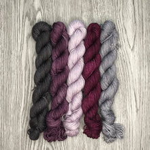Load image into Gallery viewer, Mini Skein Set - Royal Plum -  80/20 sock
