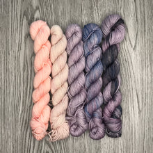 Load image into Gallery viewer, Mini Skein Set - Lilac Fade -  80/20 sock