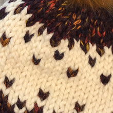 Load image into Gallery viewer, Winterfell Beanie - Adult Harvest / cream  w  auburn pom WF1