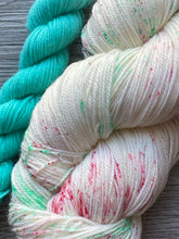 Load image into Gallery viewer, Vanilla sprinkle / aqua  Sock Set -  80/20 sock